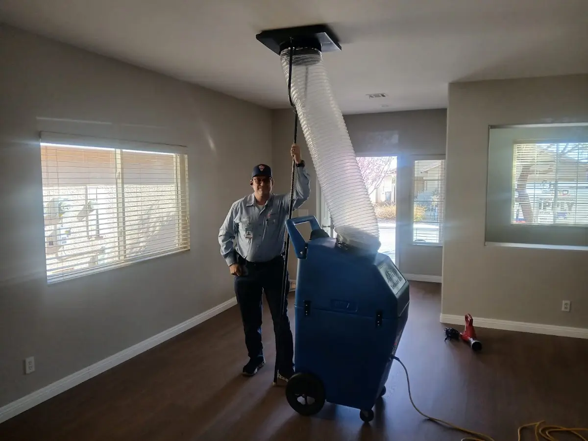 Professional Dryer Vent Cleaning work inside a Barnstead home